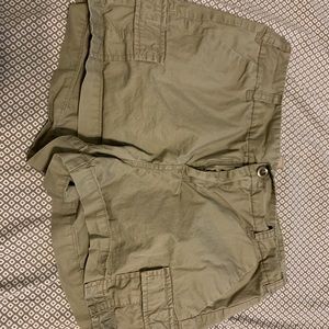 Olive green cargo shorts